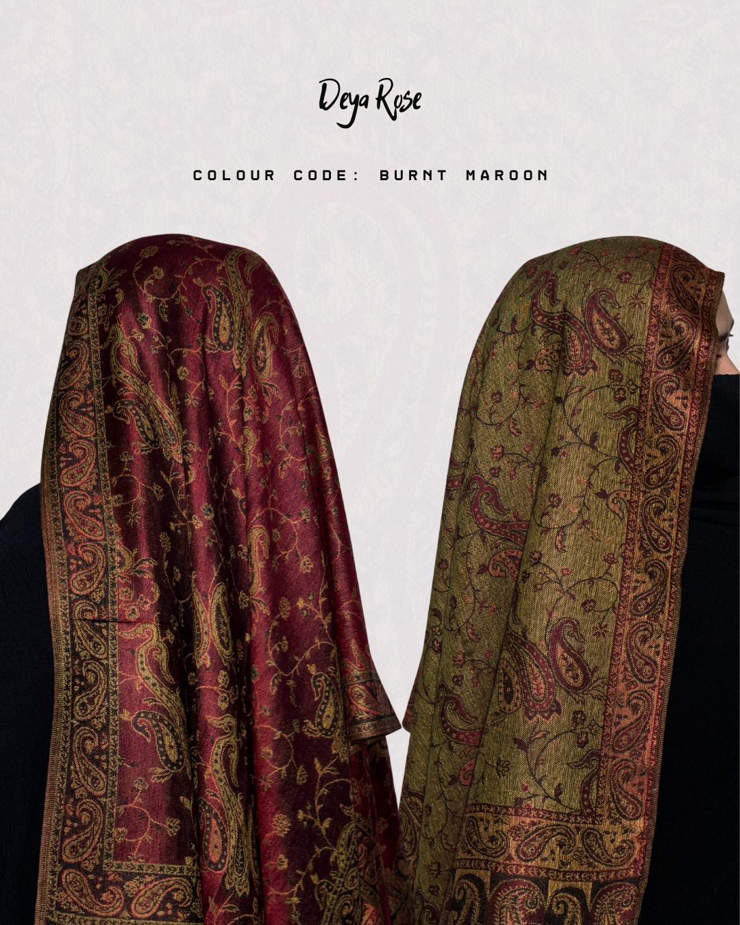 Reversible Pashmina Burnt Maroon