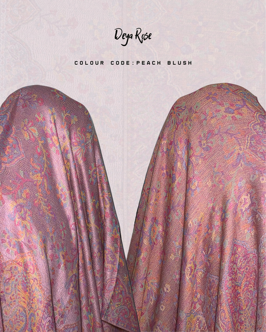 (PO) - Reversible Pashmina Peach Blush