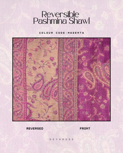 (PO) - Reversible Pashmina Magenta