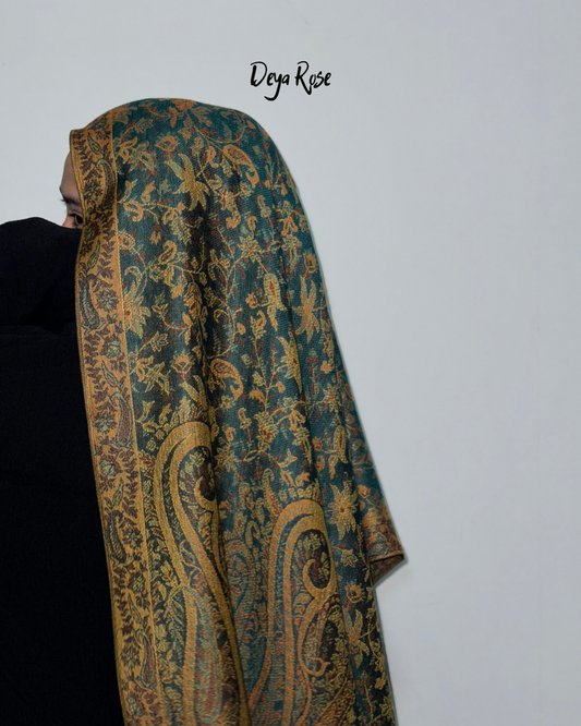 Reversible Pashmina Dark Teal