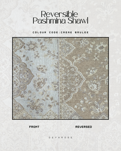 (PO) - Reversible Pashmina Creme Brulee