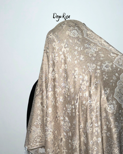 (PO) - Reversible Pashmina Creme Brulee