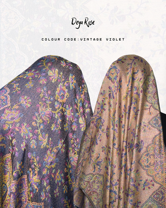 (PO) - Reversible Pashmina Vintage Violet