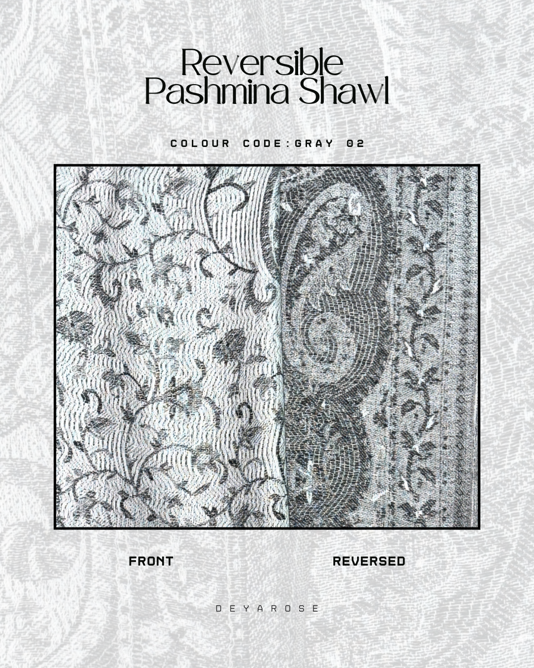 (PO) - Reversible Pashmina Gray 02