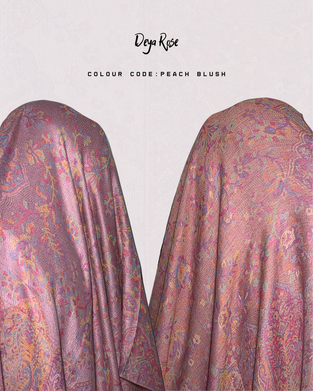 Reversible Pashmina Peach Blush