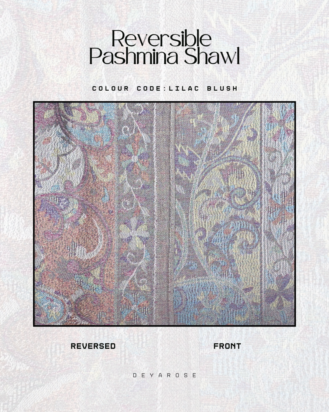 (PO) - Reversible Pashmina Lilac Blush