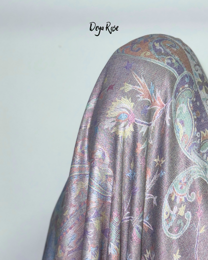 (PO) - Reversible Pashmina Lilac Blush