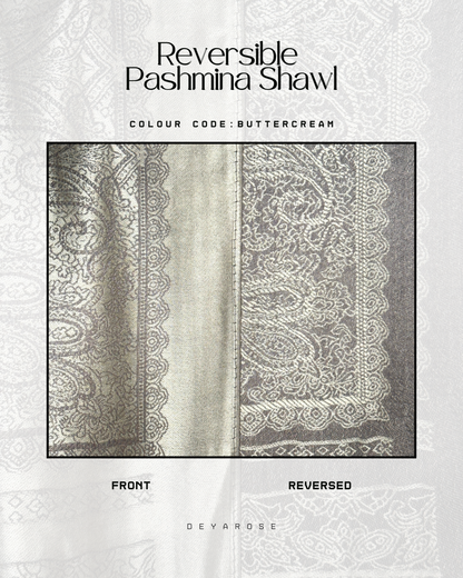 (PO) - Reversible Pashmina Buttercream