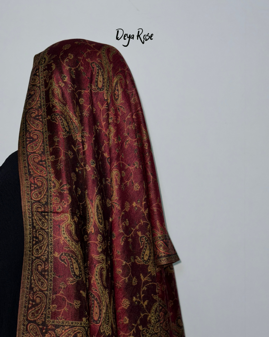 Reversible Pashmina Burnt Maroon