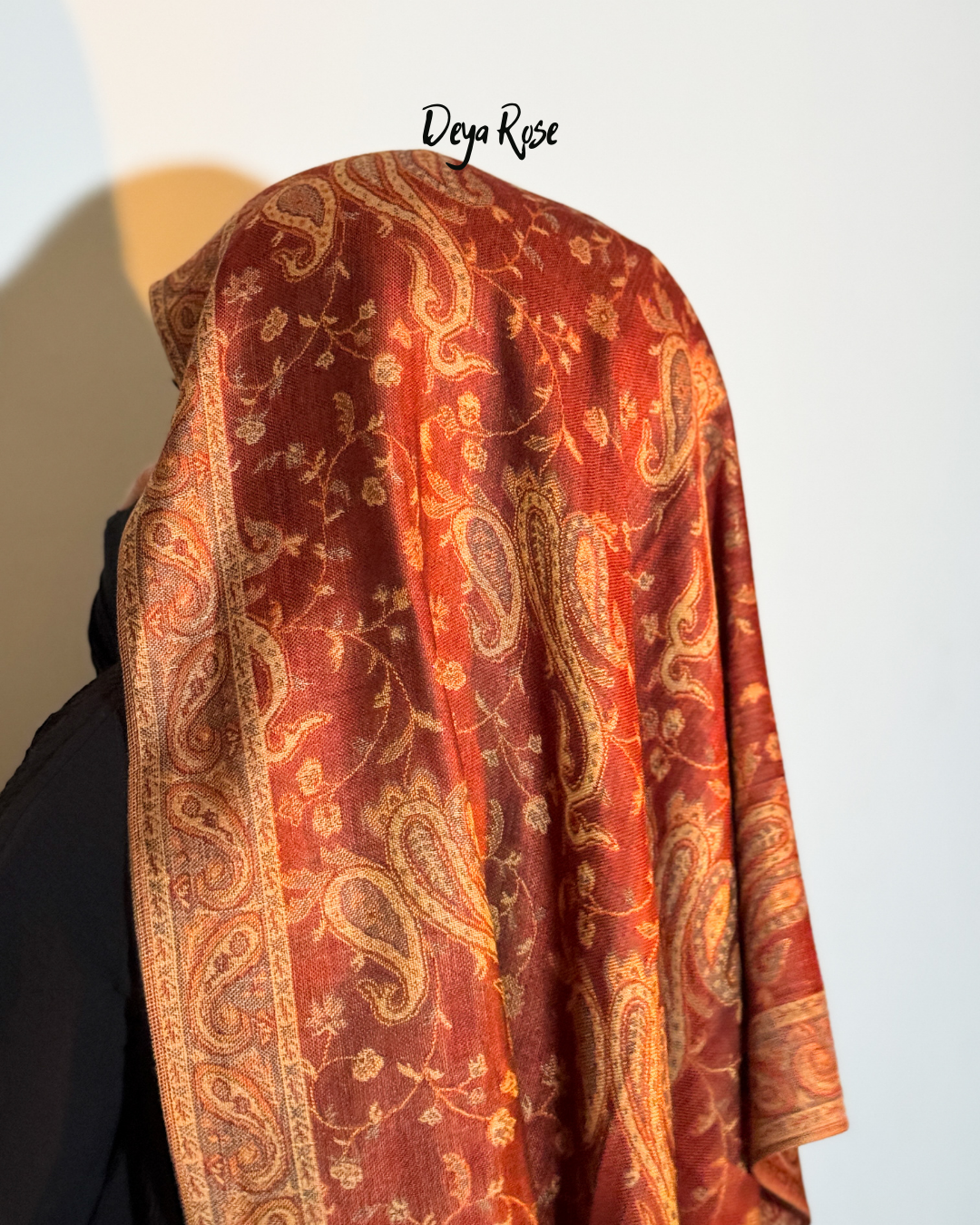 (PO) - Reversible Pashmina Burnt Orange