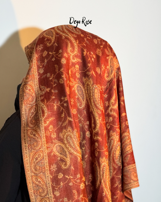 (PO) Batch 7 - Reversible Pashmina Burnt Orange