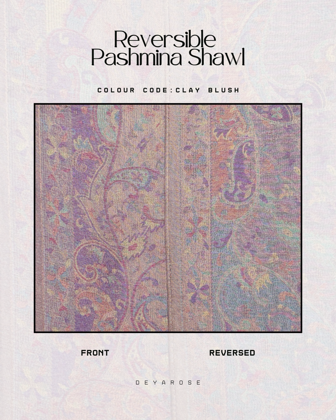 (PO) - Reversible Pashmina Clay Blush