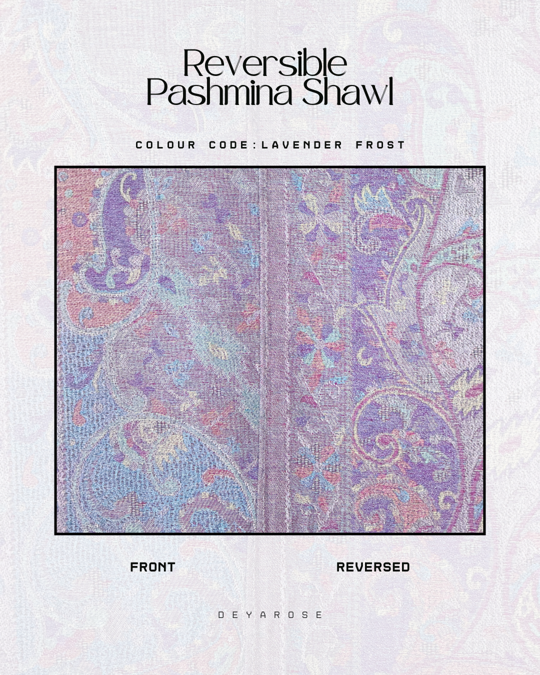 (PO) - Reversible Pashmina Lavender Frost