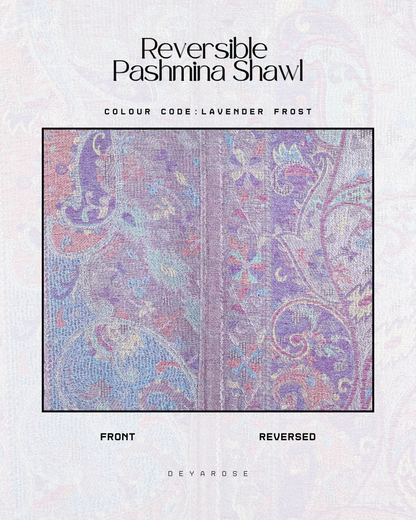 (PO) - Reversible Pashmina Lavender Frost