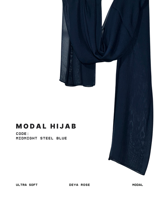 Ultra Soft Plain Modal Midnight Steel Blue