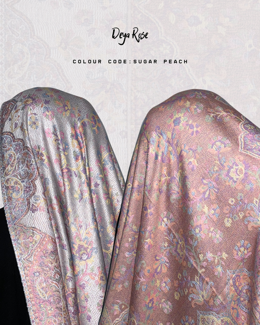 (PO) - Reversible Pashmina Sugar Peach